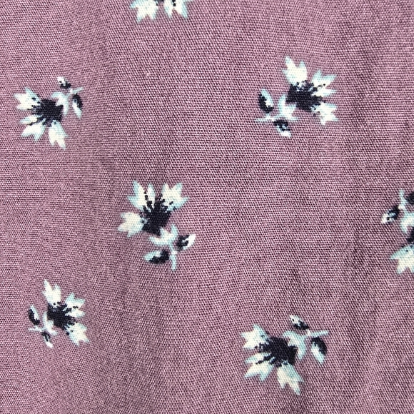 7DIAMONDS All Over Floral Print Short Sleeve Button Down Purple‎ Men Sz M Preppy - Picture 4 of 13